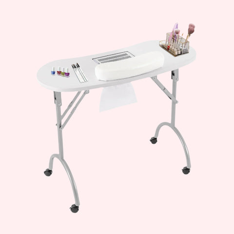 Table Pliante pour Manucure avec Aspirateur